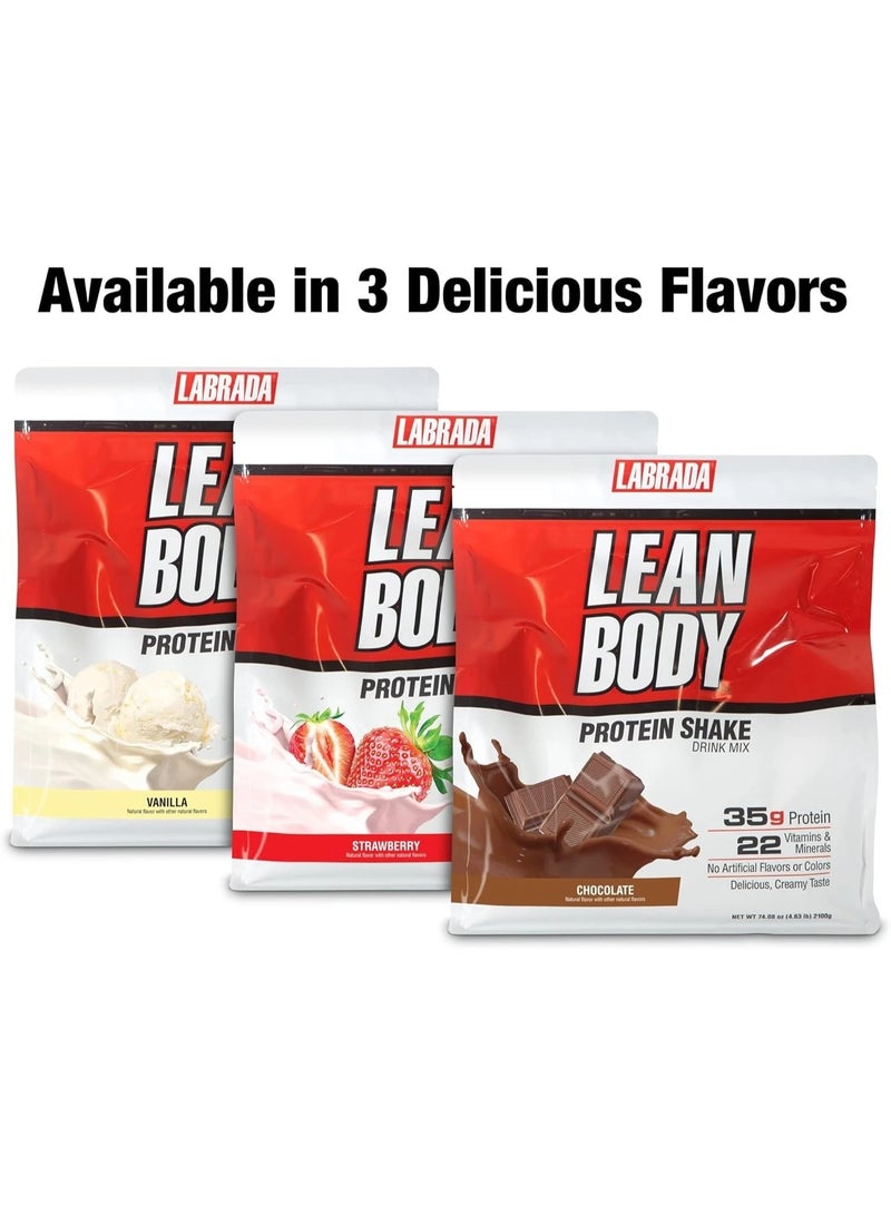 LABRADA Lab Lean Body Meal Replacement Shake Bag 4.63lb Strawberry - Image 3
